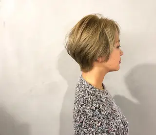 ショート カラー ボブ/ショート/ 白髪染め/メンズ葛西のヘアスタイル