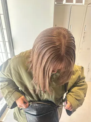 ミディアム ダブルカラーベージュ カラー/tuburaのヘアスタイル