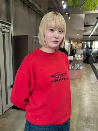 ショート カラー ナガノリノ /ボブ/ ベージュ/暖色のヘアスタイル