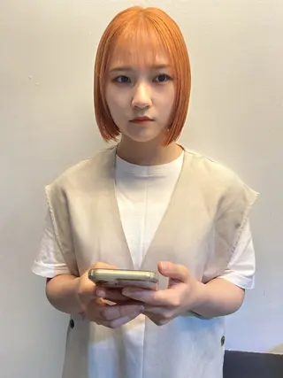 ショート カラー ヘアアレンジ メンズ キッズ ネイル マツエク・マツパ アイブロウ 広島/ボブ/レイヤー 🌿‬wakabaのヘアスタイル