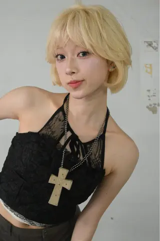 ロング カラー 透明感カラー✨🩵 韓国ヘアkanatoのヘアスタイル