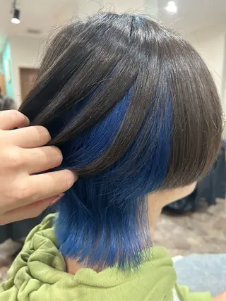 ミディアム カラー きらく あやののヘアスタイル