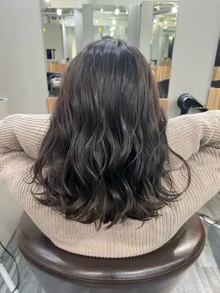 ミディアム カラー blue hair create box所属・大原 京利のヘアスタイル