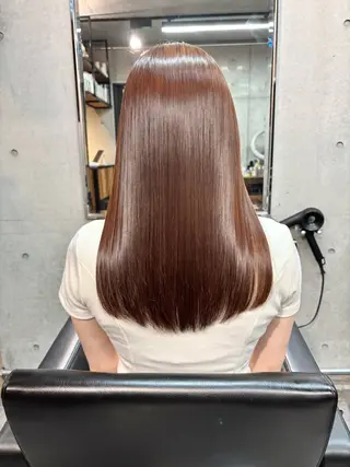 ミディアム カラー パーマ ショートボブ髪質改善 縮毛矯正上手い山道潤のヘアスタイル