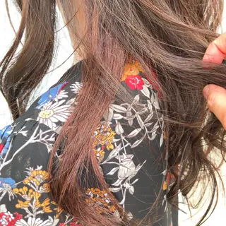 セミロング カラー レイヤーカット匠 イソザキノリユキのヘアスタイル