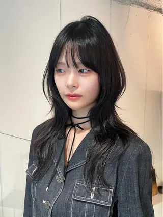 セミロング ハッシュカット/ 韓国ヘア☽⋰mahoのヘアスタイル