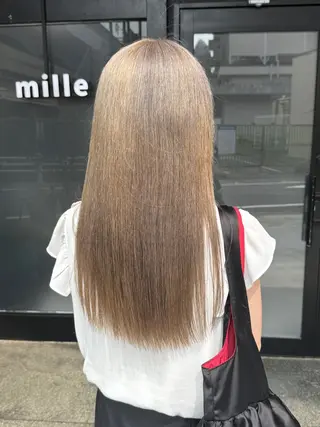ロング カラー 透明感カラー/パーマ 🌀アオノアユミのヘアスタイル