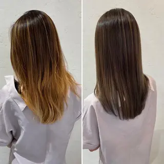 セミロング カラー 髪質改善/縮毛矯正 /青山　早希🐾のヘアスタイル