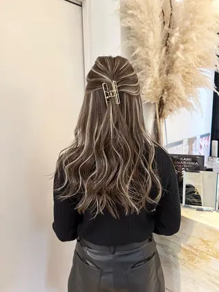 ロング カラー パーマ ヘアアレンジ メンズ Dimo＆所属・ハイライトカラー /ダイスケのヘアスタイル