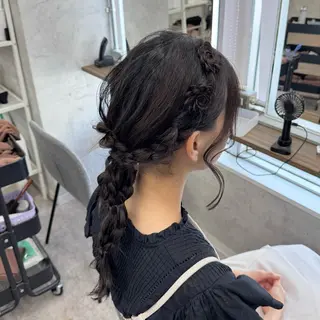 ロング ヘアアレンジ JUNSHIN🦋 ヘアセット／カラーのヘアスタイル