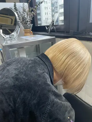 ショート カラー ヘアアレンジ 韓国/ハイトーン/ ボブ🎀MIKU🎀のヘアスタイル