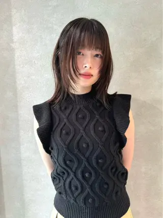 ミディアム カラー 韓国風艶カラー 🇰🇷🩶/REIのヘアスタイル