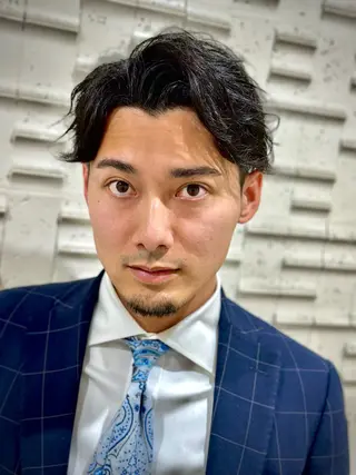 ショート パーマ メンズ ブロー東京　有楽町店所属・TAKUMI/銀座/ ビジネス/フェードのヘアスタイル