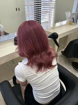 ミディアム カラー ヘアアレンジ 💟RINNA 艶カラー💟のヘアスタイル