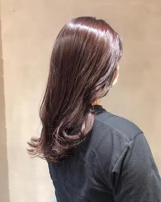 ロング カラー ヘアアレンジ 酸性縮毛矯正🧴韓国 レイヤー/髪質改善のヘアスタイル
