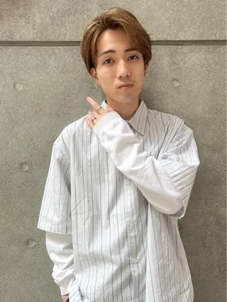 ショート メンズ メンズカット曲がる 縮毛矯正佐々木タクマのヘアスタイル