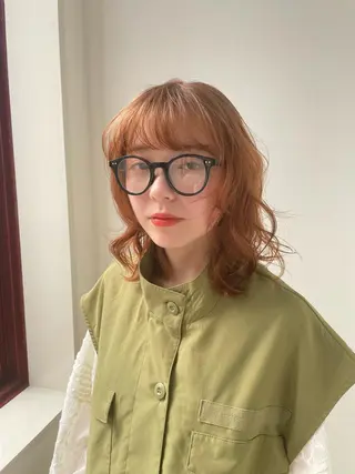 ミディアム カラー ヘアアレンジ sherry/R所属・sherry/R 三川町　川口真里奈のヘアスタイル