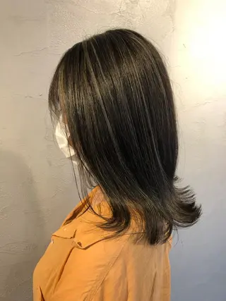 ミディアム カラー Bei Licoldo.Atole  ベイリコルド アトリ所属・ブリーチ、縮毛 髪質改善　宮城一真のヘアスタイル