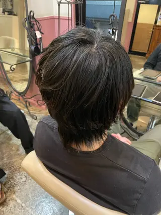 ショート カラー パーマ ヘアアレンジ メンズ 表参道Lise おおいしおりのヘアスタイル