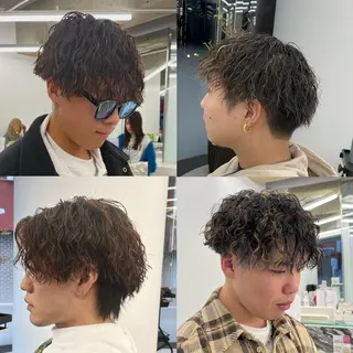 ショート パーマ メンズ 森龍馬 メンズ専門美容師のヘアスタイル