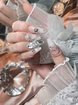 ネイル 23時まで❤︎韓国、 ワンホンネイルのネイルデザイン