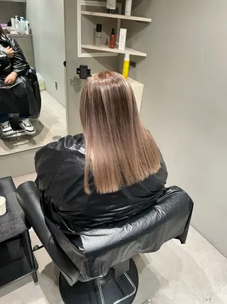 セミロング カラー メンズバレイヤージュ /町田木村悠月のヘアスタイル