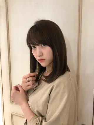 セミロング カラー パーマ 【似合うが見つかる】 Hanaのヘアスタイル