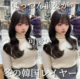 セミロング 銀座副店長/レイヤー /韓国ヘア/髪質改善のヘアスタイル