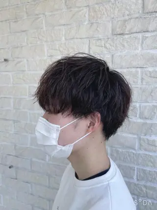 ショート カラー パーマ メンズ 🪞髪質改善カラー× レイヤー河村真聖🪞のヘアスタイル