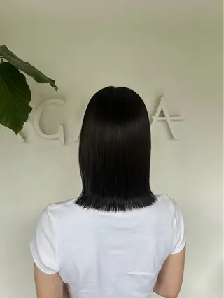 ミディアム yuzua/暖色 透明感カラーのヘアスタイル