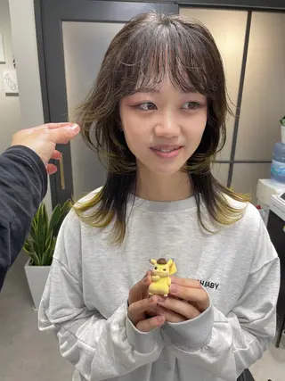 ミディアム カラー 髪質改善will hairdesignのヘアスタイル