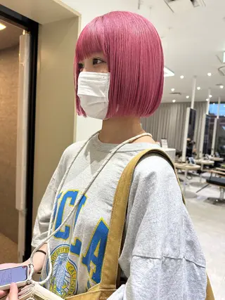 ショート カラー レイヤー/ボブ/ 顔周り/yukinaのヘアスタイル