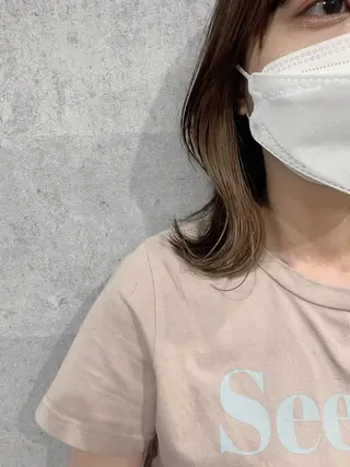 ミディアム カラー _WHITE 天神店 YUMEKA🐻のヘアスタイル