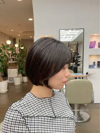 ショート ヘアアレンジ DIFINOaoyama所属・🎧ayaka/ボブ /透明感カラー🩵のヘアスタイル