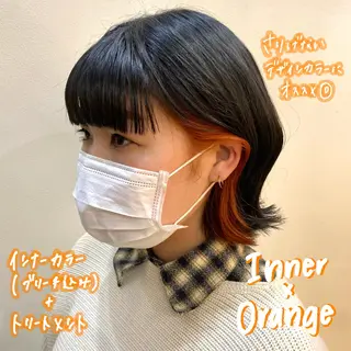 ミディアム 暖色艶color / ボブ🦩Rioのヘアスタイル