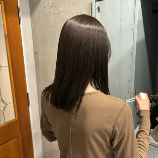 ミディアム カラー 🍒サクラ🍒 /透明感カラー/艶髪のヘアスタイル