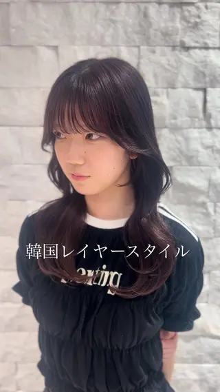 ロング カラー パーマ 藤沢/波巻きパーマ/ ツイストスパイラルのヘアスタイル