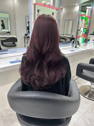 ロング カラー ヘアアレンジ 盛れる韓国RED🥀 sayakaのヘアスタイル