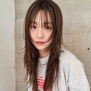 セミロング カラー 【当日OK◉】レ イヤー/透明感カラーのヘアスタイル