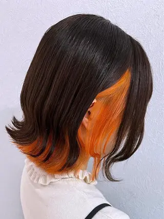 ミディアム カラー ブリーチなし/暖色/ 透明感/ririkaのヘアスタイル
