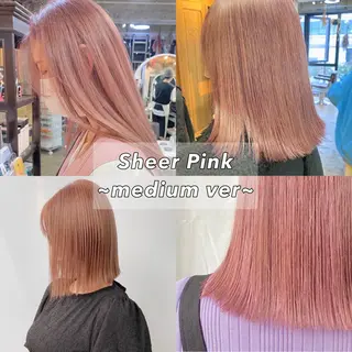 ミディアム カラー Piaコータロー ハイトーン&‪ボブのヘアスタイル