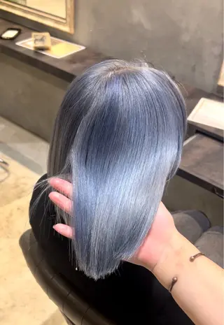 ミディアム カラー ハイトーン、カラー 特化⟡.·すわ☁️のヘアスタイル
