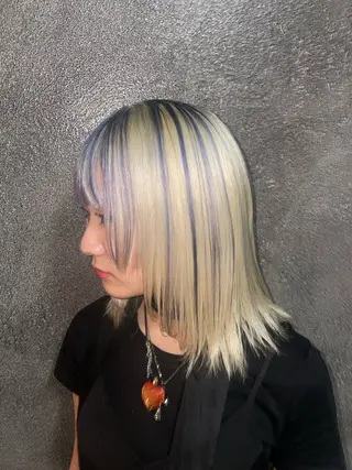 ミディアム カラー デザインカラー⭐︎★ 🐆hyoma🐆のヘアスタイル