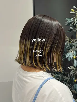 ミディアム カラー RINA🧤 デザインとボブのヘアスタイル