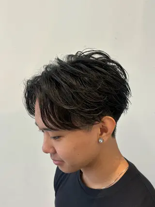 ショート パーマ メンズ 中島 耀一朗のヘアスタイル