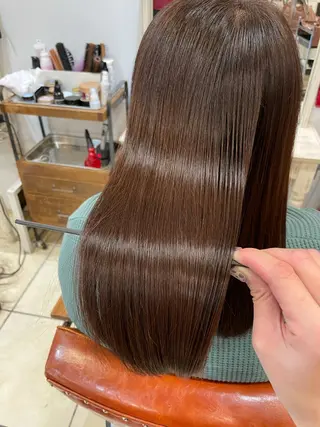 セミロング カラー \脱・うねり& 広がり/gite菊のヘアスタイル