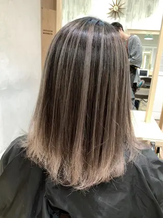 ミディアム カラー LUSTRE クロサワのヘアスタイル