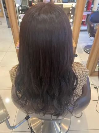 セミロング カラー なつな/ 透明感カラーのヘアスタイル