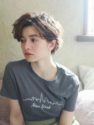 ショート アンブレラカラー💫 フェイスフレーミングのヘアスタイル