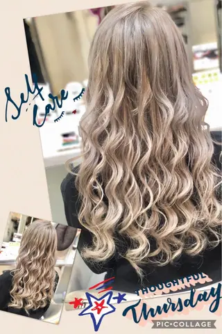 ロング カラー 永島 桜のヘアスタイル